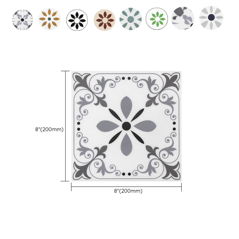 Frendorf | Kunststoff Peel & Stick Fliese quadratischer Druck Feldfliese für Küche und Bad