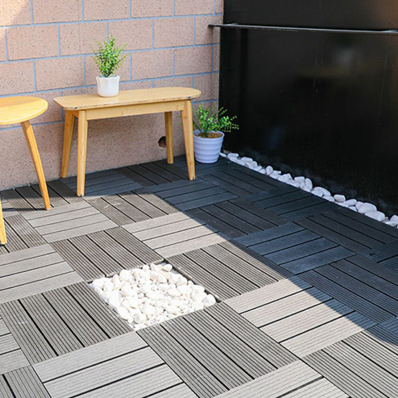 Frendorf | Gestreifte Muster Terrassenfliesen Steckfliesen-Kit Außenpatio
