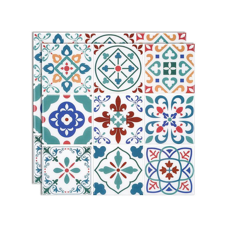 Frendorf | Quadratischer Druck Kunststoff Peel & Stick Fliese Feldfliese für Rückwandwand