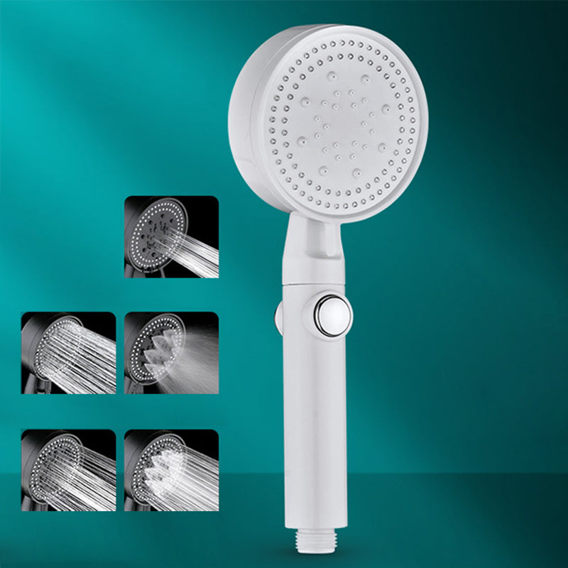 Frendorf | 5 Sprays Duschkopf Rund Wandmontierter Kunststoff Wandanschluss Halter Handheld Duschkopf