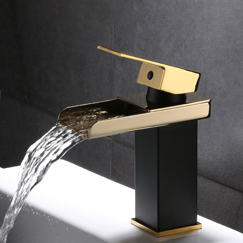 Frendorf | Waschbecken Wasserfall Auslauf Einhandarmatur mit LED Licht
