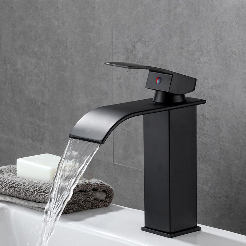 Frendorf | Waschbecken Wasserfall Auslauf Einhandarmatur mit LED Licht