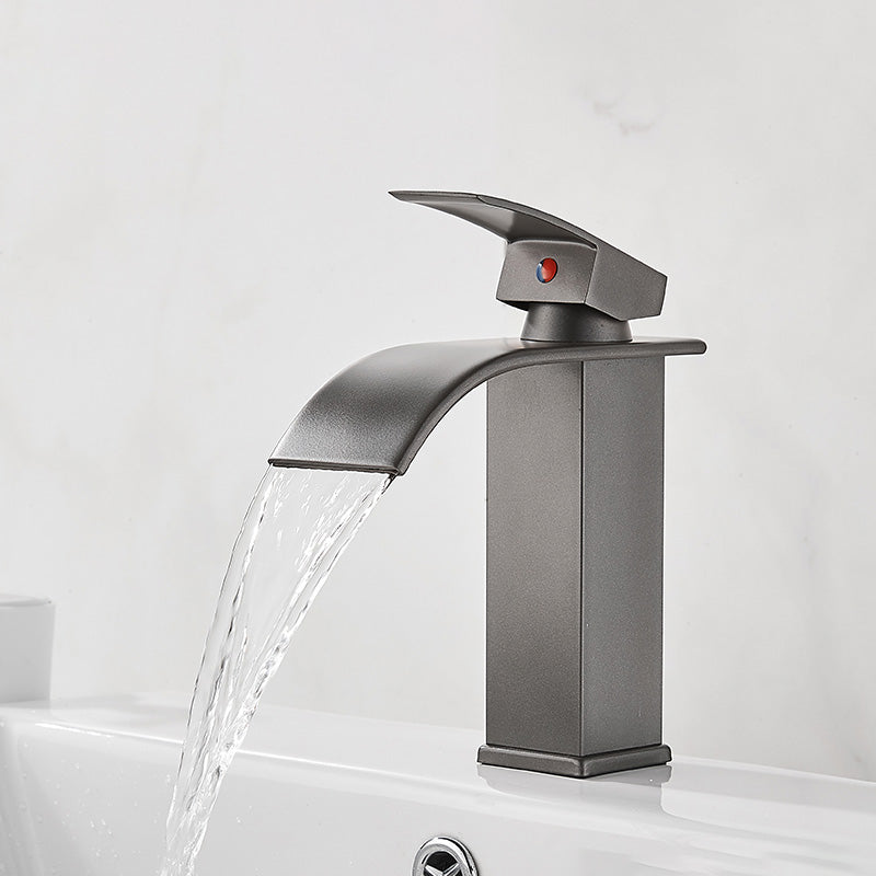 Frendorf | Waschbecken Wasserfall Auslauf Einhandarmatur mit LED Licht