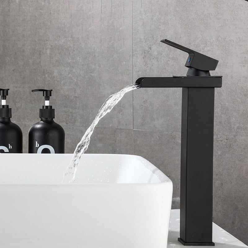 Frendorf | Waschbecken Wasserfall Auslauf Einhandarmatur mit LED Licht