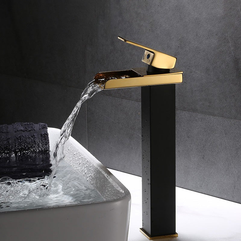 Frendorf | Waschbecken Wasserfall Auslauf Einhandarmatur mit LED Licht