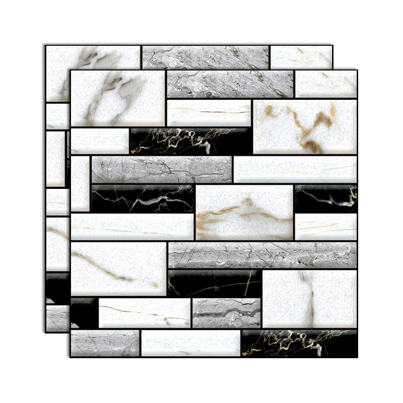 Frendorf | 3D Peel and Stick Fliesen Kunststoff Quadratische Peel and Stick Fliesen mit wasserdicht