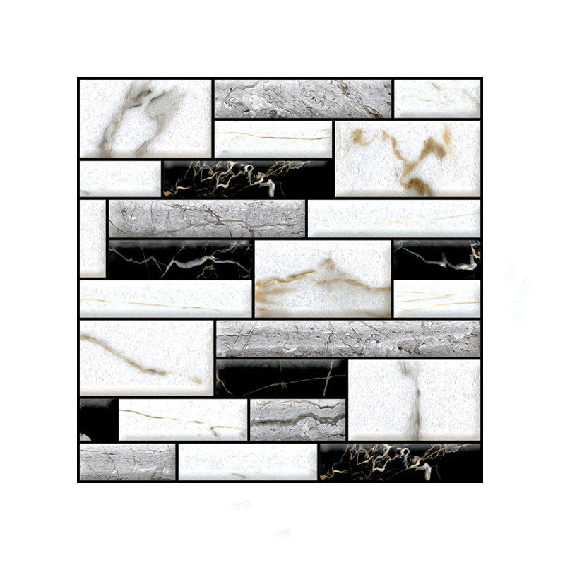 Frendorf | 3D Peel and Stick Fliesen Kunststoff Quadratische Peel and Stick Fliesen mit wasserdicht