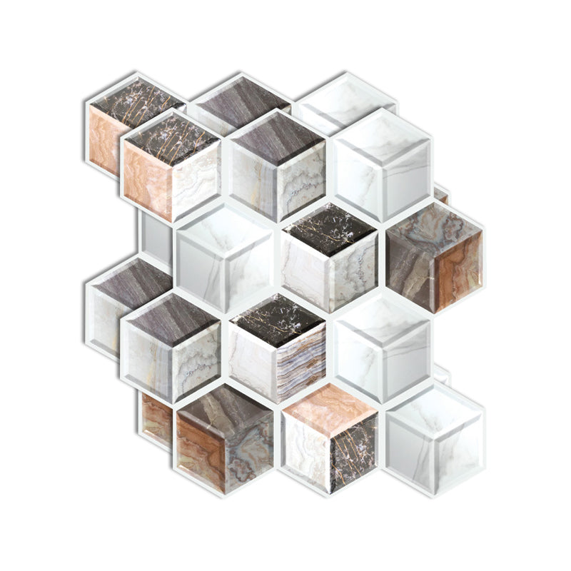 Frendorf | Kunststoff Peel and Stick Fliesen 3D Quadrat Wasserdicht Peel and Stick Fliesen