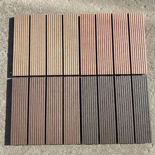 Frendorf | 12" X 12" PVC 6-Slat Quadrat Patio Fliesen Schnappfit Installation Außenbodenfliesen