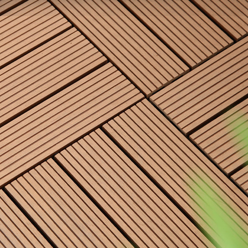 Frendorf | 12" X 12" PVC 6-Slat Quadrat Patio Fliesen Schnappfit Installation Außenbodenfliesen