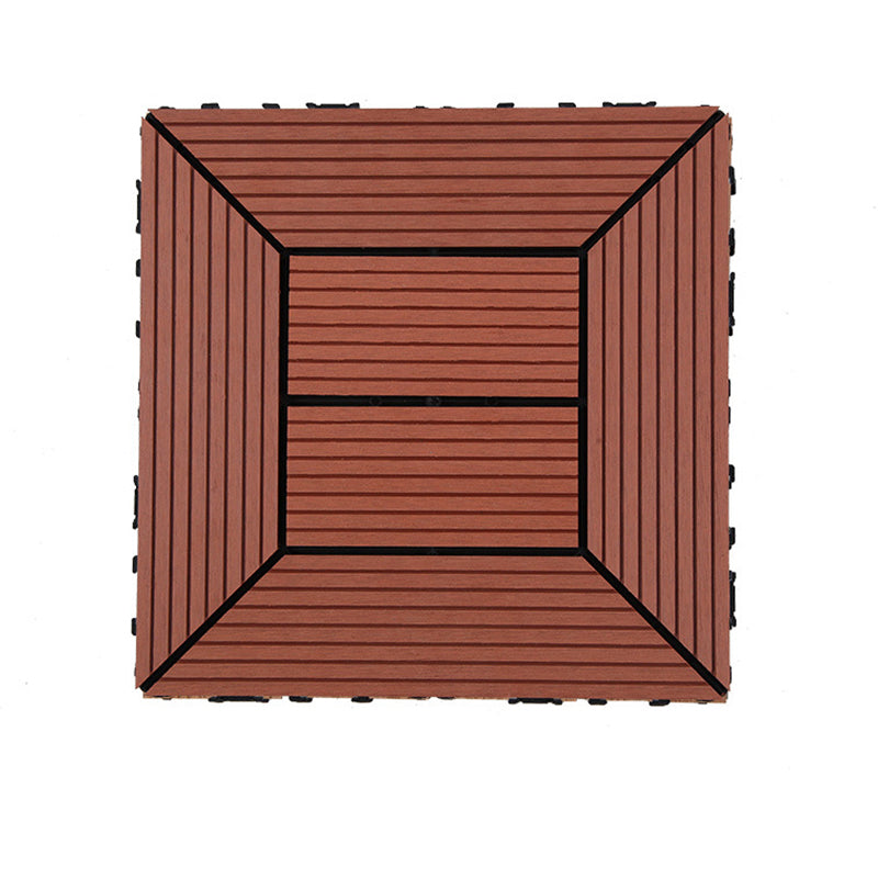 Frendorf | 12" X 12" PVC 6-Slat Quadrat Patio Fliesen Schnappfit Installation Außenbodenfliesen