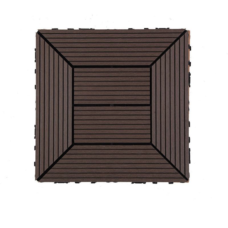 Frendorf | 12" X 12" PVC 6-Slat Quadrat Patio Fliesen Schnappfit Installation Außenbodenfliesen