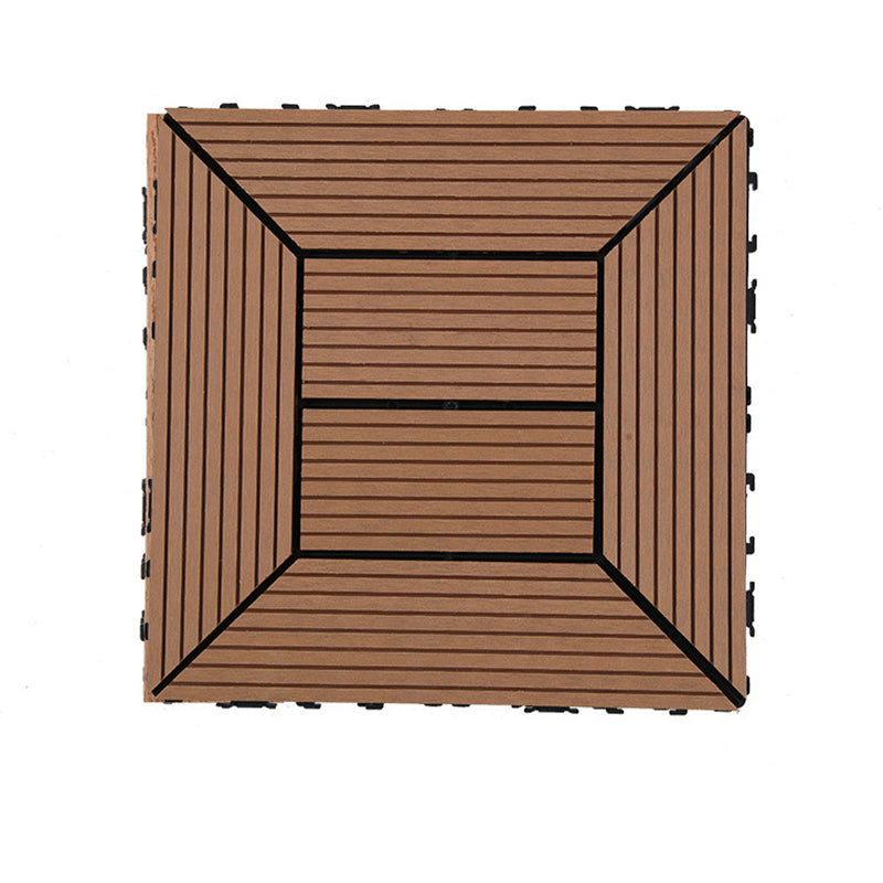 Frendorf | 12" X 12" PVC 6-Slat Quadrat Patio Fliesen Schnappfit Installation Außenbodenfliesen