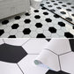 Frendorf | Modern Vinylbodenplanken zum Abziehen und Aufkleben Geometrisch bedruckter PVC-Bodenbelag
