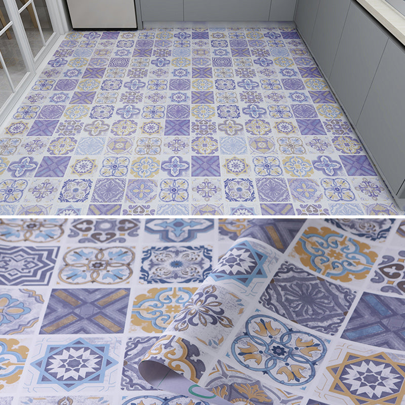 Frendorf | Modern Vinylbodenplanken zum Abziehen und Aufkleben Geometrisch bedruckter PVC-Bodenbelag