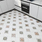 Frendorf | Modern Vinylbodenplanken zum Abziehen und Aufkleben Geometrisch bedruckter PVC-Bodenbelag