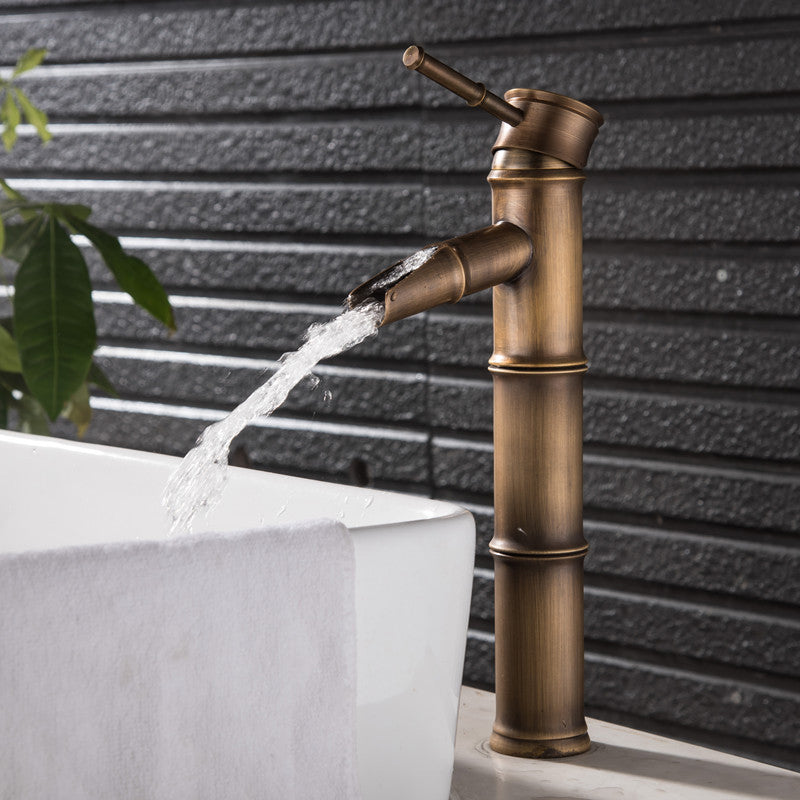 Frendorf | Bauernhaus-Stil Gefäßwaschbecken Badarmatur Runde Messingarmatur