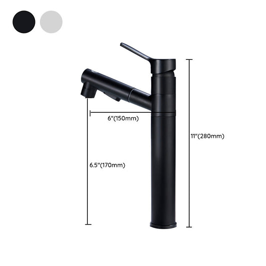 Frendorf | Badezimmerarmatur mit ausziehbarem Hebelgriff Einloch-Waschtischarmatur