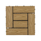 Frendorf | 30 cm x 30 cm Quadrat PVC Terrasse Fliesen Schnappinstallation Außenbodenfliesen