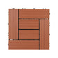 Frendorf | 30 cm x 30 cm Quadrat PVC Terrasse Fliesen Schnappinstallation Außenbodenfliesen
