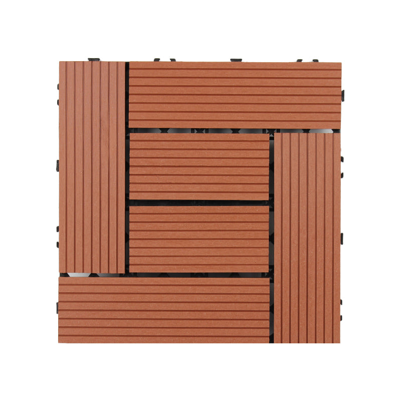 Frendorf | 30 cm x 30 cm Quadrat PVC Terrasse Fliesen Schnappinstallation Außenbodenfliesen