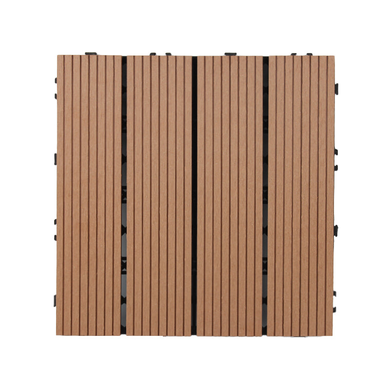 Frendorf | 30 cm x 30 cm Quadrat PVC Terrasse Fliesen Schnappinstallation Außenbodenfliesen