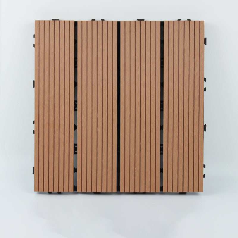 Frendorf | 30 cm x 30 cm Quadrat PVC Terrasse Fliesen Schnappinstallation Außenbodenfliesen