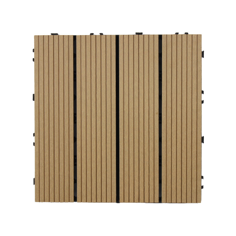 Frendorf | 30 cm x 30 cm Quadrat PVC Terrasse Fliesen Schnappinstallation Außenbodenfliesen