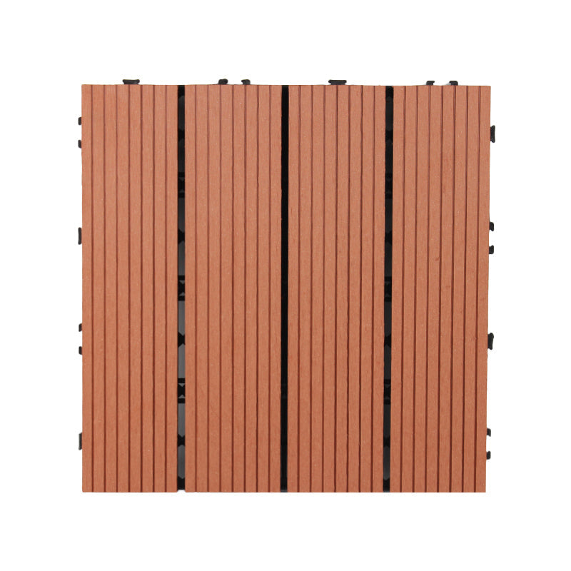 Frendorf | 30 cm x 30 cm Quadrat PVC Terrasse Fliesen Schnappinstallation Außenbodenfliesen