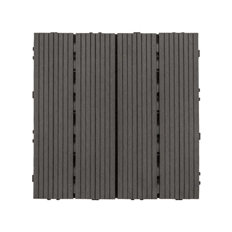 Frendorf | 30 cm x 30 cm Quadrat PVC Terrasse Fliesen Schnappinstallation Außenbodenfliesen