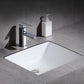 Frendorf | Modernes Unterbau Waschbecken Oval Porzellan mit Pop-Up Abfluss Waschbecken