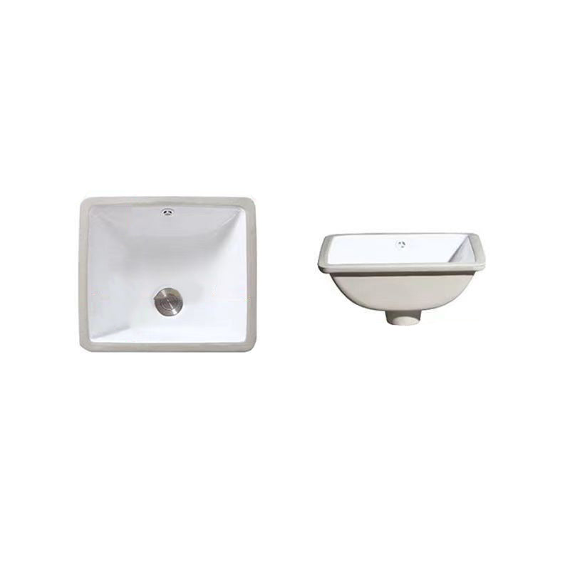 Frendorf | Modernes Unterbau Waschbecken Oval Porzellan mit Pop-Up Abfluss Waschbecken