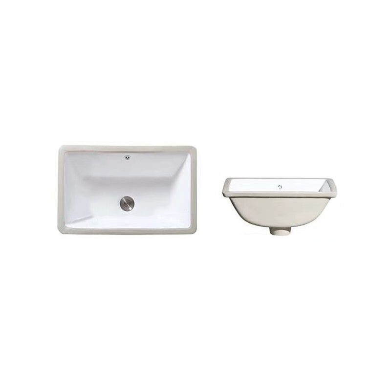 Frendorf | Modernes Unterbau Waschbecken Oval Porzellan mit Pop-Up Abfluss Waschbecken