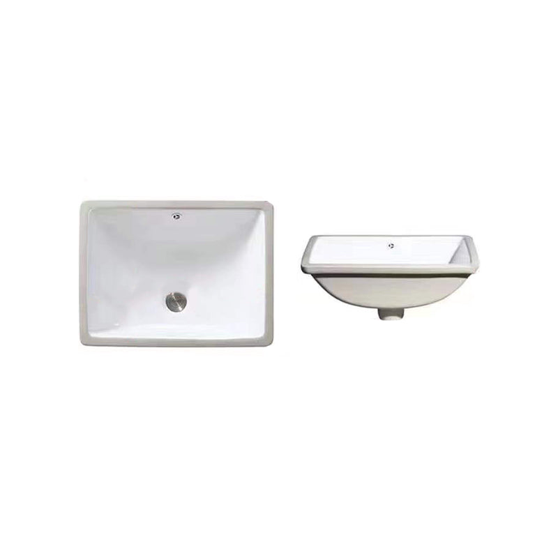 Frendorf | Modernes Unterbau Waschbecken Oval Porzellan mit Pop-Up Abfluss Waschbecken