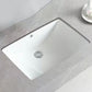 Frendorf | Modernes Unterbau Waschbecken Oval Porzellan mit Pop-Up Abfluss Waschbecken
