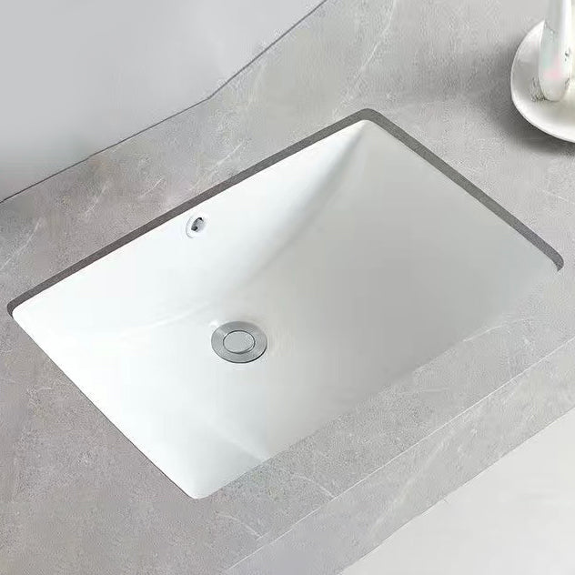 Frendorf | Modernes Unterbau Waschbecken Oval Porzellan mit Pop-Up Abfluss Waschbecken