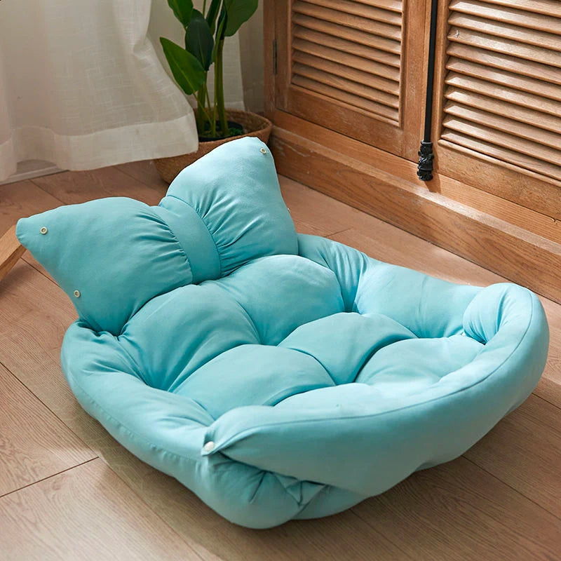 Süßes Bow Multifunktionales Plüsch Katzenmatte & Katzenbett