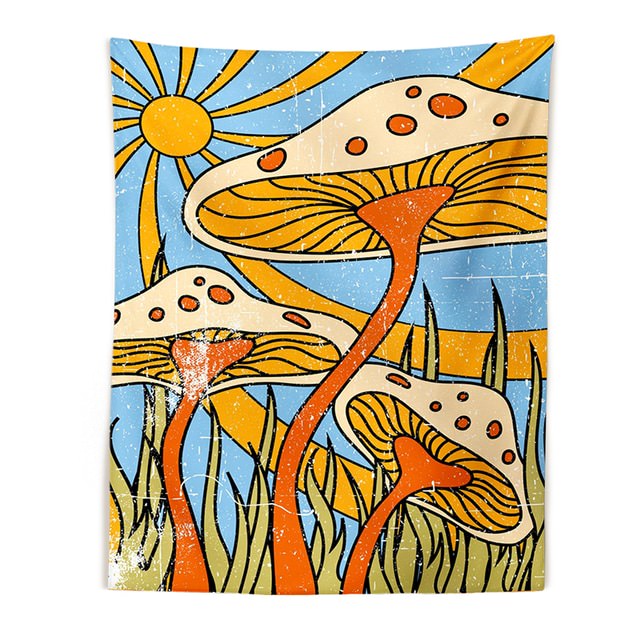 Frendorf | 70er Vintage Pilze Wandteppich