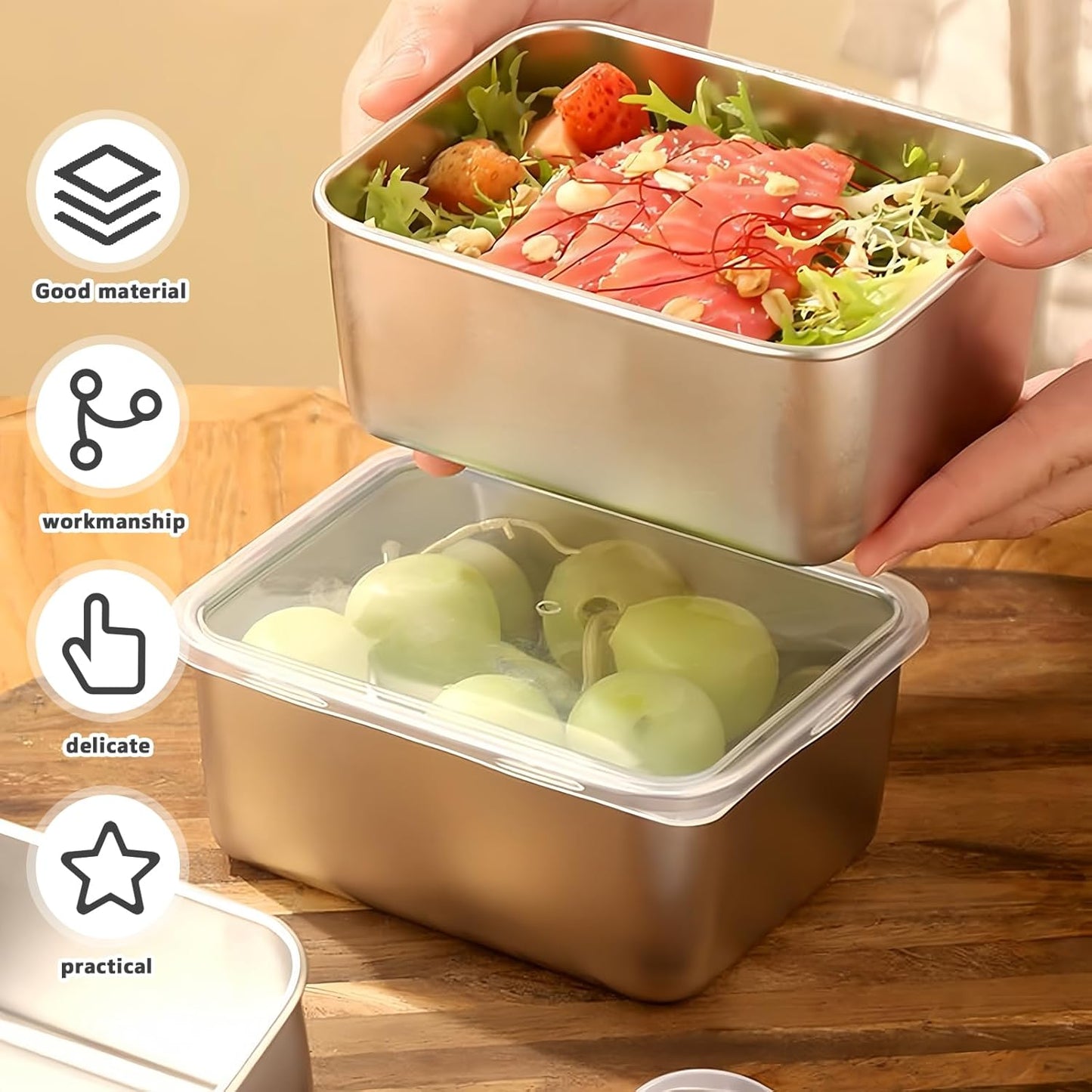 Frendorf | Aufbewahrungsbox Lebensmittelaufbewahrungsboxen Backofen Gefrierschrank Geschirrspüler sicher BPA-frei 6er-Pack