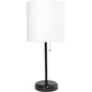 Stick Charging Outlet - Tischlampe mit Stofflampenschirm und Ladefunktion