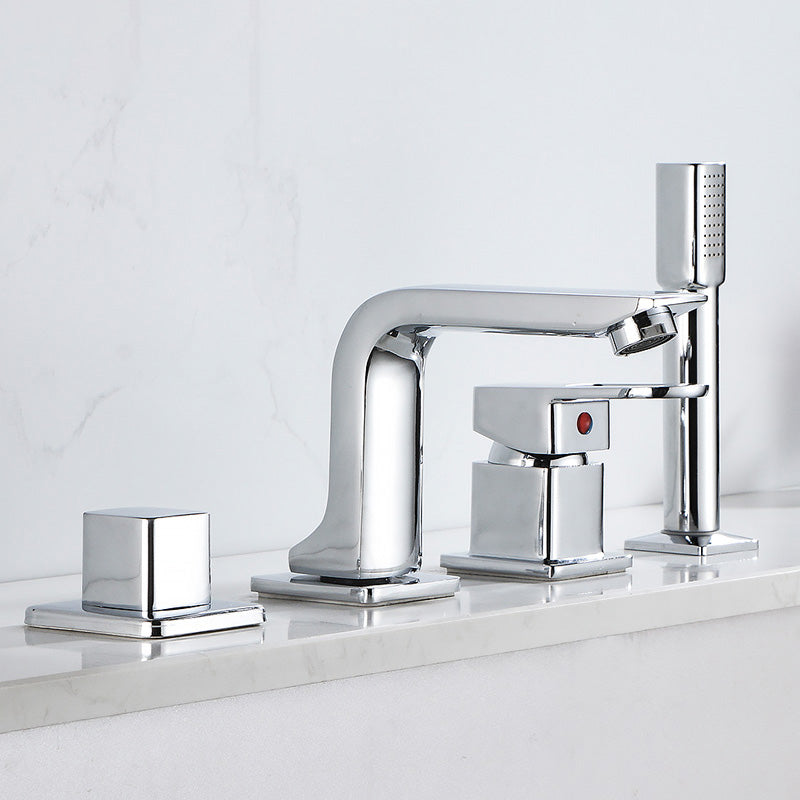 Frendorf | Wandmontierter Wasserhahn Messinghebelgriff Badezimmer Wasserhahn Handbrause