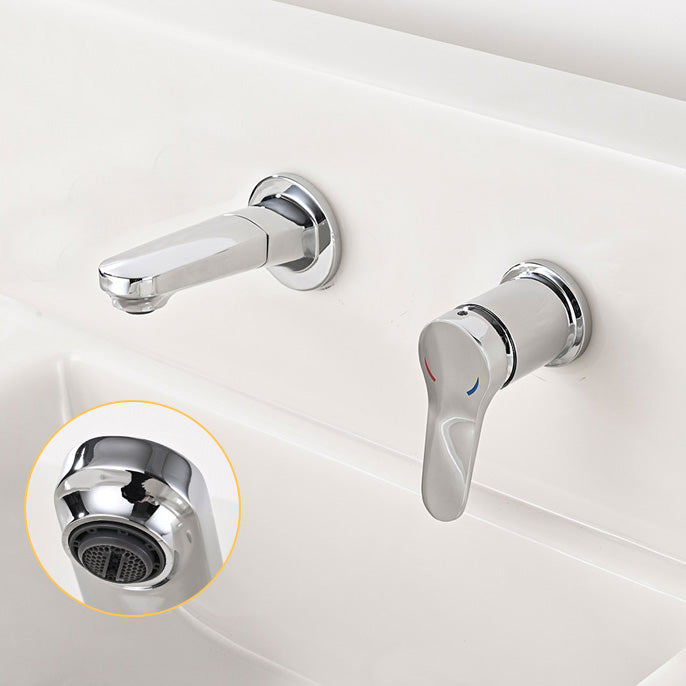 Frendorf | Wandmontierter Wasserhahn Messinghebelgriff Badezimmer Wasserhahn Handbrause