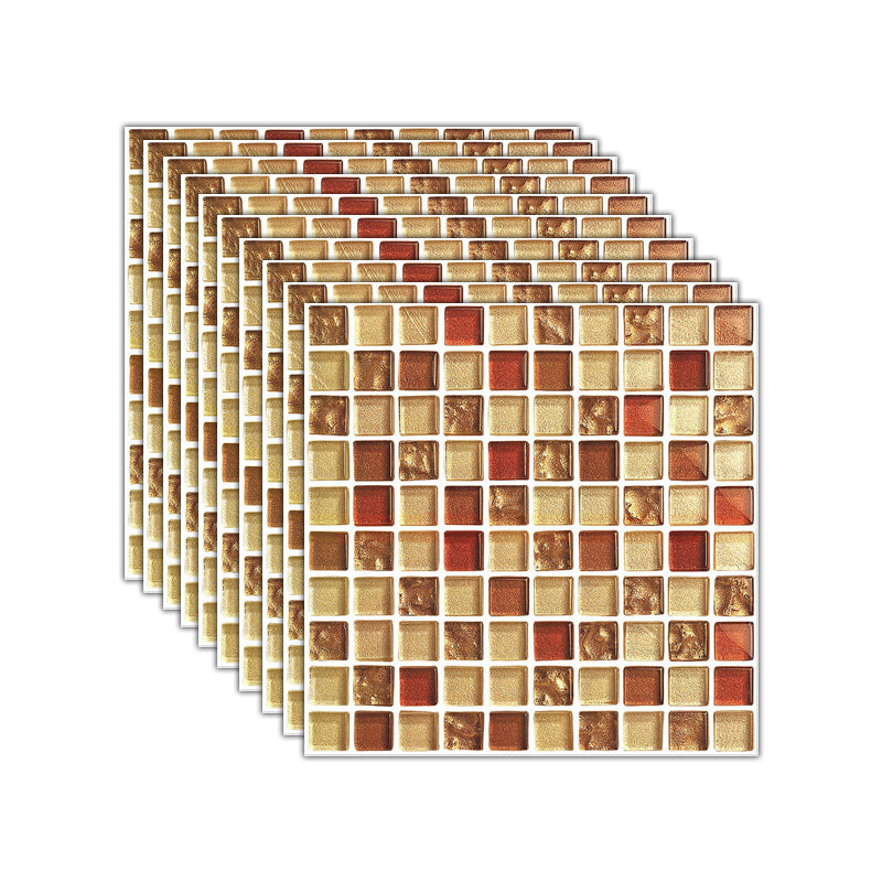 Frendorf | Mosaikfliesen-Tapete PVC Wasserdicht Abziehen und Kleben Wandfliese mit quadratischer Form