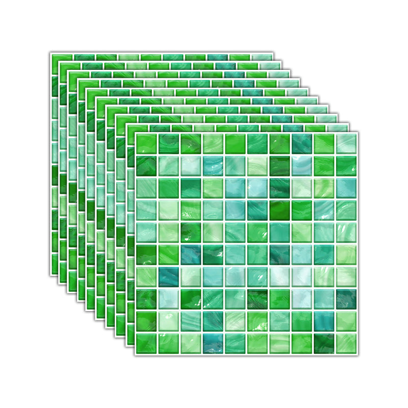 Frendorf | Mosaikfliesen-Tapete PVC Wasserdicht Abziehen und Kleben Wandfliese mit quadratischer Form