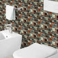 Frendorf | Mosaikfliesen-Tapete PVC Wasserdicht Abziehen und Kleben Wandfliese mit quadratischer Form