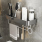Frendorf | 3-teiliges modernes Badezimmer-Hardware-Set Aluminium Badregal in Grau