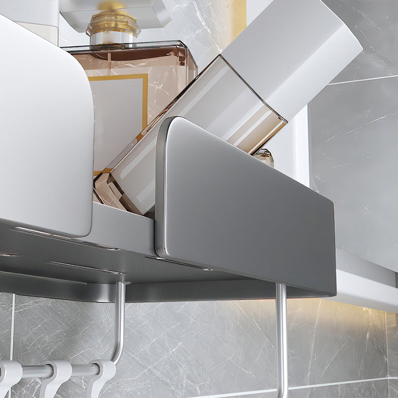 Frendorf | 3-teiliges modernes Badezimmer-Hardware-Set Aluminium Badregal in Grau