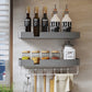 Frendorf | 3-teiliges modernes Badezimmer-Hardware-Set Aluminium Badregal in Grau