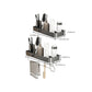 Frendorf | 3-teiliges modernes Badezimmer-Hardware-Set Aluminium Badregal in Grau