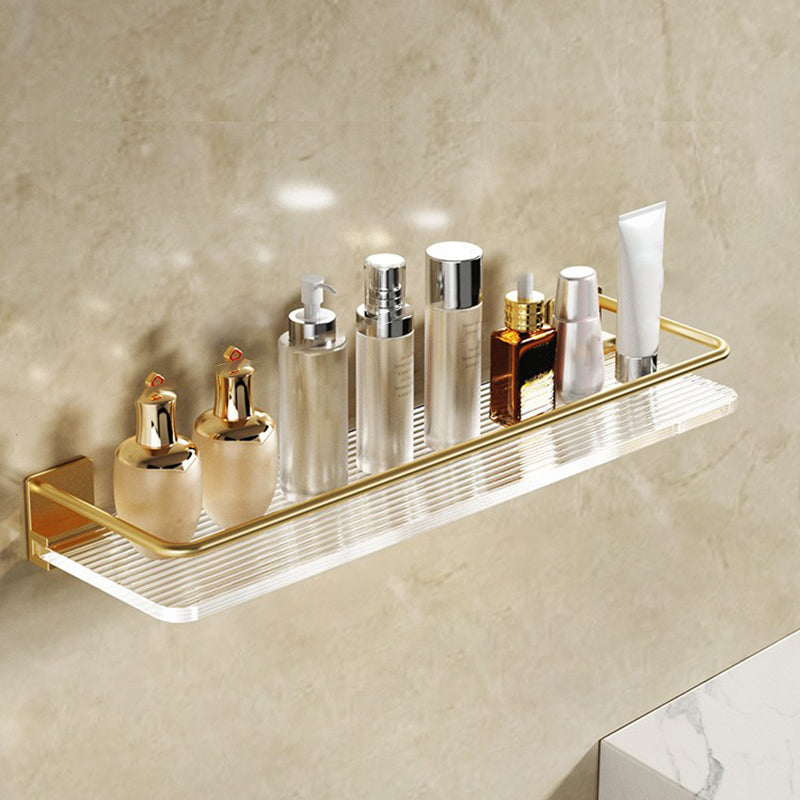 Frendorf | Modernes Badezimmerzubehörset aus Goldmetall und Acryl Badezubehörset